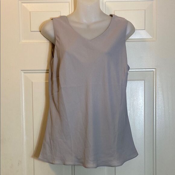 Midnight Velvet Tops - Midnight Velvet Light Gray Fitted Tank Top Women’s Size 12